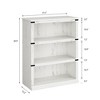 3 Tier Bookcase, Farmhouse Book Shelf with Storage - 2 of 4