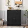 Modern Buffet Cabinet with 3 Doors & Drawers - Coffee Bar Storage for Kitchen, Dining Room or Bathroom - 4 of 4
