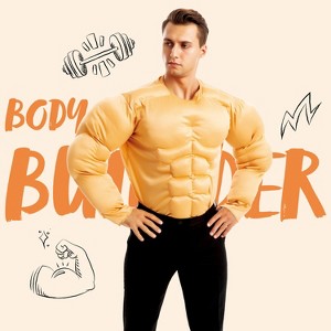 Joyfy Halloween Men's Muscle Suit, Muscle Shirt, Funny Adult Costumes, Body Builder Costume for Roleplay - 1 of 4