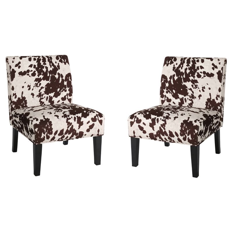 Set of 2 Kassi Cowhide Print Upholstered Accent Chair - Christopher Knight Home, 1 of 11
