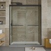 Frameless Shower Door, Sliding Glass Doors with 5/16" (8Mm) Clear Tempered Glass, Shower Door with Stainless Steel Handle for Walk In Shower - 2 of 4