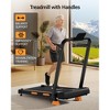3 in 1 Walking Pad Treadmill with 16% Incline, Folding Treadmill with Handle Bar, Portable Treadmills for Home Small, 330 Lbs Capacity - 2 of 4