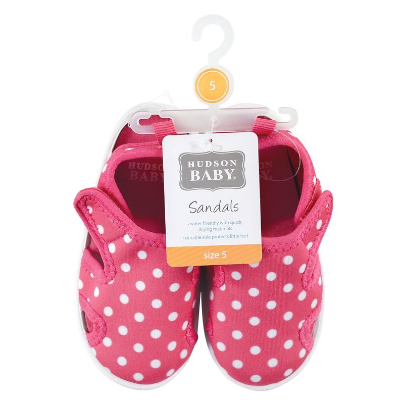 Hudson Baby Infant, Toddler and Kids Girl Sandal and Water Shoe, Polka Dot, 2 of 4