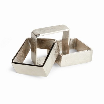 Plum & Post Corbin Square Chain Sculpture - Silver