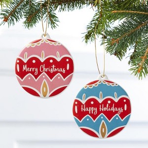 The Lakeside Collection Set of 2 Colorful Round  Ornaments 2 Pieces - 1 of 2