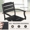 Arceso Outdoor Dining Chair Set, Swivel Rocking Patio Chairs, HDPE Seat with Aluminum Frame Patio Dining Chairs, Outdoor Chairs with Armrest - 4 of 4