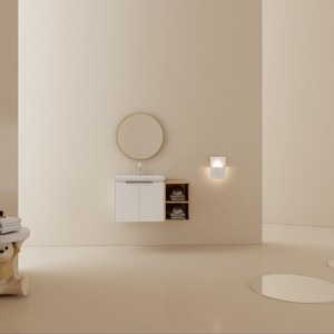 Vynxaria 36-Inch Soft Close Bathroom Vanity with Sink and Small Storage Shelf ¨C Space-Saving Solution - 1 of 4