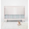 Bacati - Garland Mint Navy 100 percent Cotton Universal Baby US Standard Crib or Toddler Bed Fitted Sheet - 4 of 4