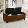 CAVINAS 48" Ottoman Bench with Storage,Upholstered Tufted Faux Leather PU Ottoman with Flip Top,Footboard Footrest for Bedroom - 2 of 4