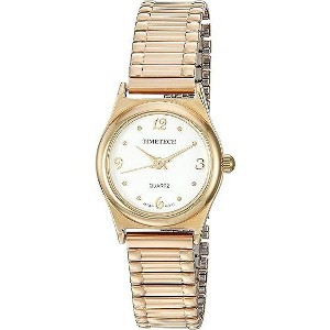 TIMETECH Women's 14K Gold Plated Stretch Expansion Bracelet Watch - 1 of 4