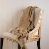 Tan Corner Tassel Hand Woven Acrylic Throw - Foreside Home & Garden - 2 of 4