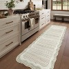 Lahome Machine Washable Gradient Border Wave Floor Mat-Soft Carpet for Living Room, Bedroom, or Entryway - 2 of 4