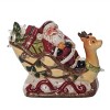 Transpac 8.25 in. Holiday Santa Reindeer Sleigh - 2 of 4