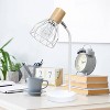 Simple Designs 18.19" Industrial Farmhouse Fusion Adjustable Cage Wire Accent Desk Lamp - 4 of 4
