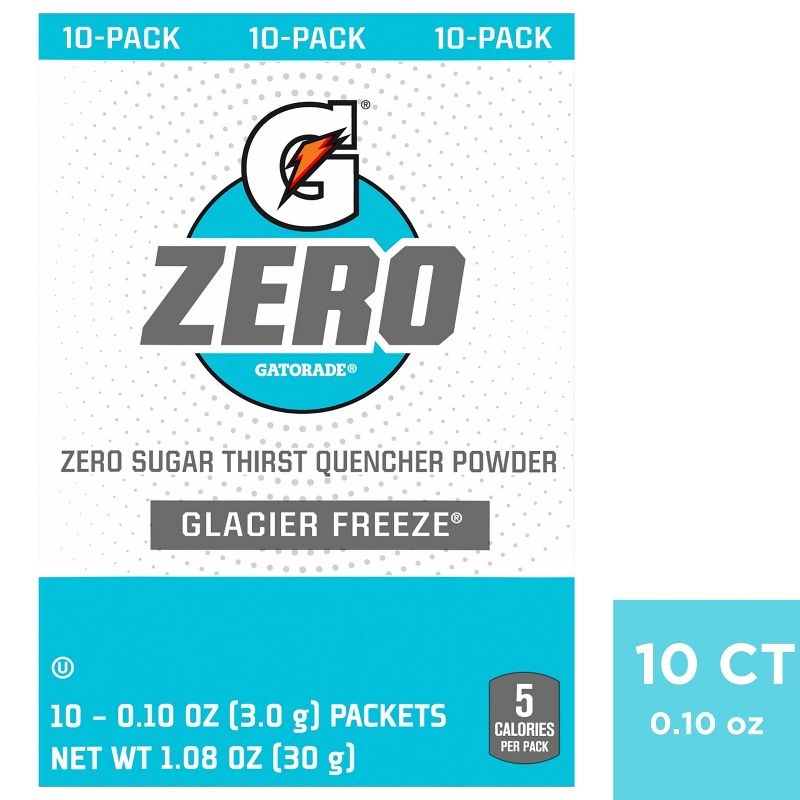 Gatorade GZERO Glacier Freeze Sports Drink Mix - 1.08oz, 1 of 7