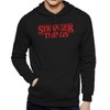 Seven Times Six Stranger Things Hoodie Mens Logo Long Sleeve Graphic Print Pullover Black - 3 of 4
