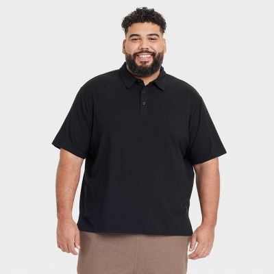 Men's Big & Tall Comfort Wear Polo Shirt - Goodfellow & Co™ Black 3XLT