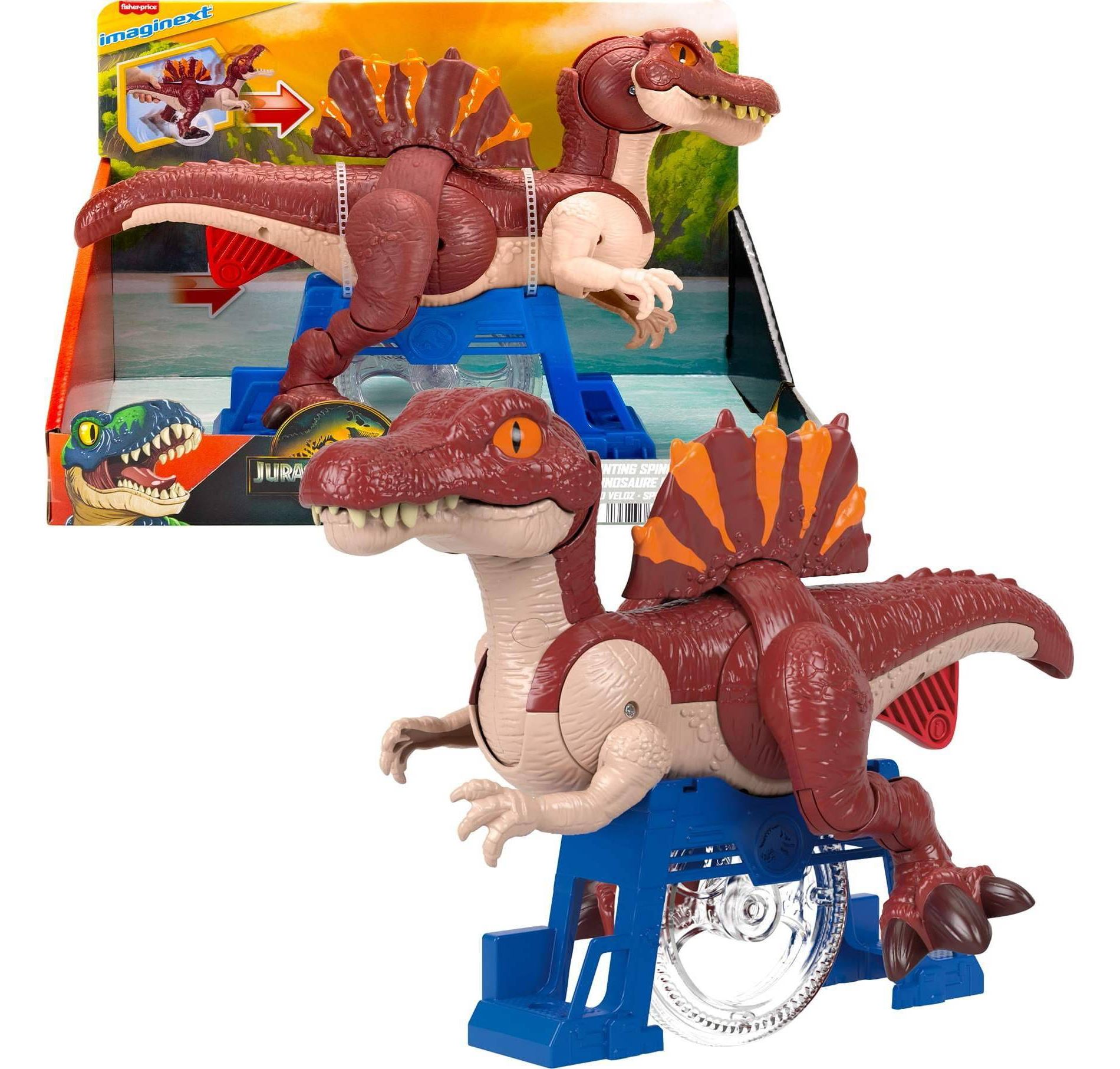 Fisher-Price Imaginext Jurassic World Rebirth Sprinting Spinosaurus Dinosaur Toy with Lunge and Chomp