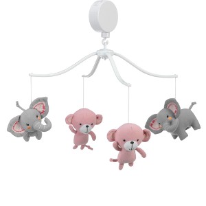 Bedtime Originals Twinkle Toes Musical Mobile - Pink, Gray Pink