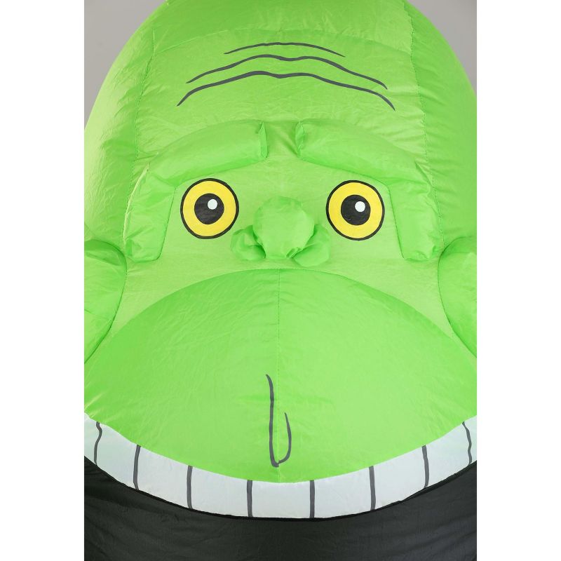 HalloweenCostumes.com  5FT Inflatable Slimer Outdoor & Indoor Decoration, Light-Up Green Halloween Holiday Display Decor, White/Pink/Green, 5 of 8