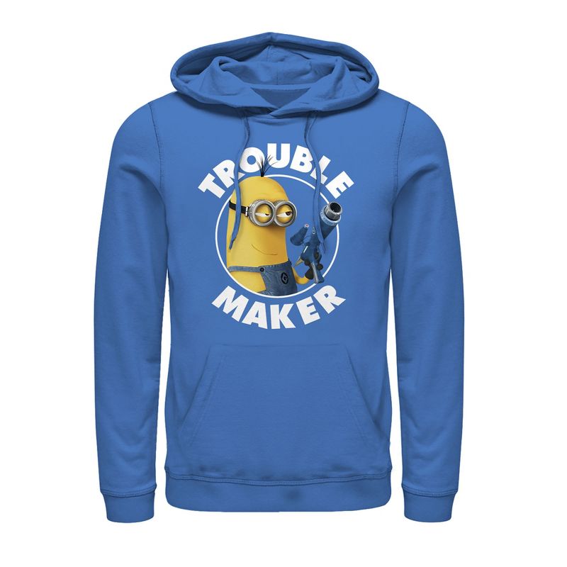 Men's Despicable Me Minion Trouble Maker Pull Over Hoodie, 1 of 4