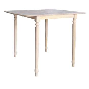 42" Table with Butterfly Extendable Unfinished - International Concepts