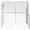 vidaXL Galvanized Steel Outdoor Chicken Coop - Spacious, Durable, Easy-to-Clean Enclosure for Chickens, Ducks, Hens and Other Small Animals - Silver - 3 of 4