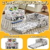 Kids Sofa Couch Reading Chair With Children Friendly Handle For Easy Movement & Double Pockets For Good Storage, Graffiti Flocking Sofa - 3 of 4