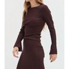 Women's Long Sleeve Ribbed Knit Top - CRESCENT - 2 of 4