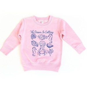 The Juniper Shop The Ocean Is Calling Collage Toddler Sweatshirt - 1 of 4