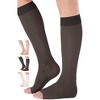 Absolute Support Women’s Open Toe Sheer 15–20mmHg Graduated Compression Socks, Knee High – Circulation, Travel, Swelling Relief, A111T - 2 of 4