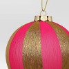 3.5" Christmas Hot Pink Thread Wrapping Ornament - Wondershop™ - 3 of 3