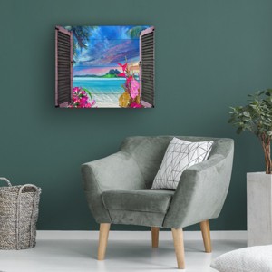 "Tropical Window to Paradise VII" Outdoor Canvas - 1 of 4