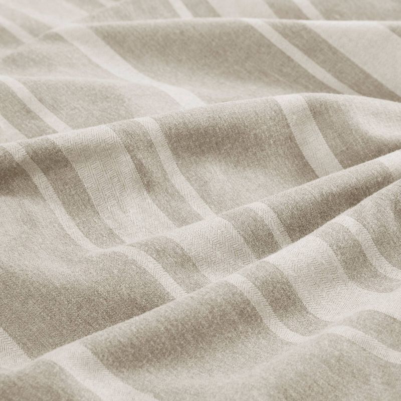 Beautyrest Kent Striped Herringbone Oversized Comforter Set, 5 of 7