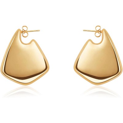 Trendy Gold Plated Knot Earrings for Women Chunky Statement Drop Dangle Earrings Lightweight Fashion Accessories Gold Jewelry