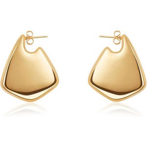 Trendy Gold Plated Knot Earrings for Women Chunky Statement Drop Dangle Earrings Lightweight Fashion Accessories Gold Jewelry - 1 of 4