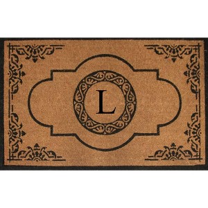 A1HC Non Slip Rubber and Natural Coir Doormat for Outdoor Entrance Front Door Mat 30x48 Monogrammed - 1 of 4