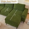XIZZI Upholstered Sectional Sofa with Comfy Chaise Large Deep Seat, Minimalist Modular Couches Sleeper for Living Room Bedroom Apartment Lounge - 4 of 4