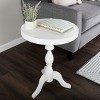 Lavish Home Round Pedestal Side Table, White - 4 of 4