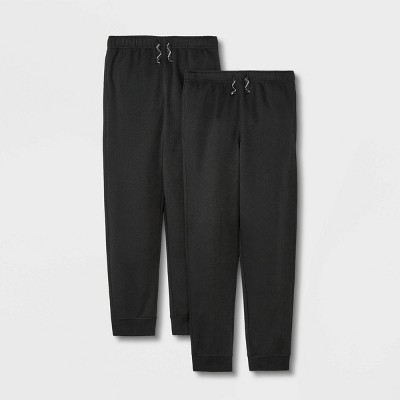 Boys' 2pk Fleece Jogger Sweatpants - Cat & Jack™ Charcoal Gray M