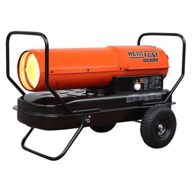 HeatFast HF215K 215,000 BTU Portable Home Jobsite Forced Air Kerosene/Diesel Salamander Torpedo Space Heater with Thermostat Temperature Control