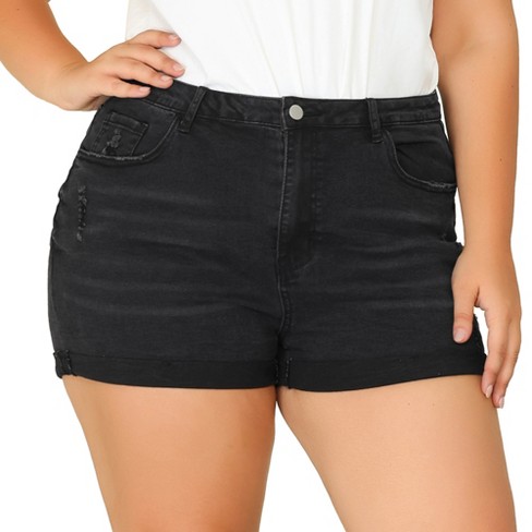 Black denim shop shorts target