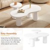 NicBex Minimalist Irregular Coffee Table with 3 Thick Legs,Sleek End Table with Round Edge,Cream Style Center Table for Living Room - 4 of 4