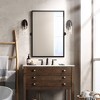 1-Piece Black 23 in.W x 31 in.H Iron Right Angle Hardware Hanging Mirror Wall Mirror - 2 of 4