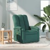 vidaXL Massage Recliner Chair, Adjustable Backrest/Footrest, Reclining Sofa - Dark Green - 2 of 4