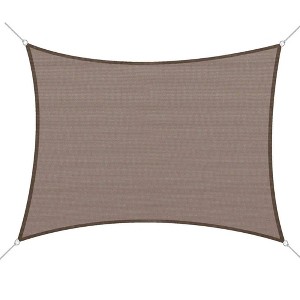 Resenkos 13' x 20' Sun Shade Sail Canopy Outdoor Shade Sail Cloth for Patio Deck Yard with D-Rings and Rope Included, - 1 of 4