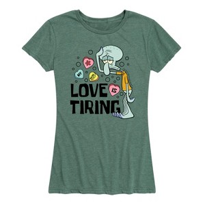 Women's - SpongeBob SquarePants - Valentine's Day Merchandise Short Sleeve Graphic T-Shirt - 1 of 4