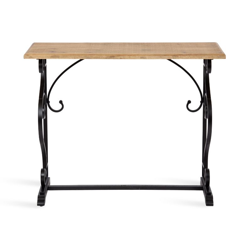 Kate and Laurel Wyldwood Rectangle Wood Console Table, 13x36x30, Black, 5 of 10