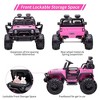2 Seats Battery Powered Electric Truck, 24V Kids Ride on Car with 20inch Extra Wide Seat Gifts - 2 of 4