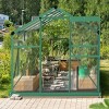 SEVOBAL Greenhouse Quick Setup for Outdoors with Roof Vent Walk in Green Houses Opendoor for Outside Outdoor Garden Backyard, Green, 135"*68"*13.5" - 2 of 4